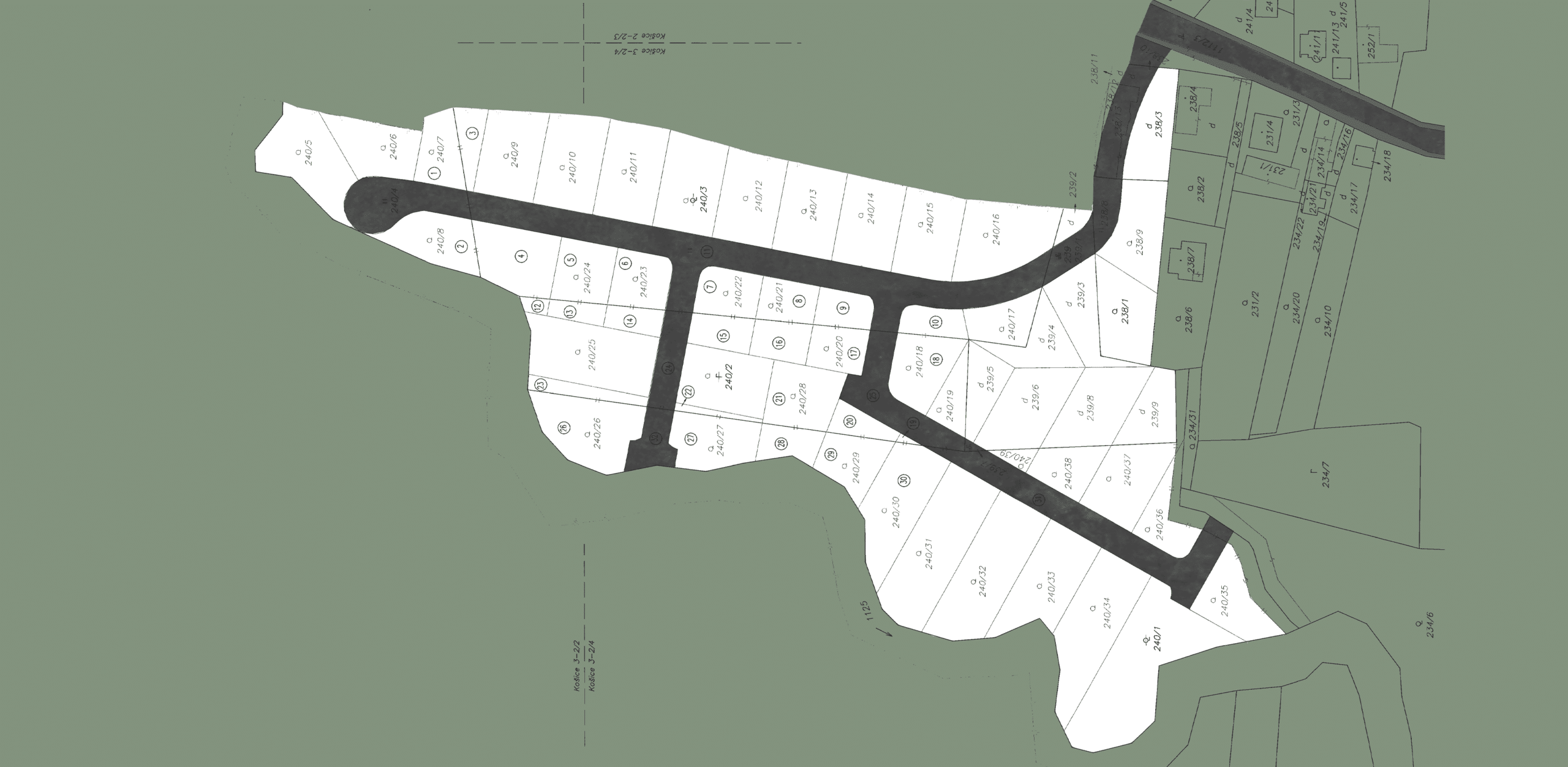 IBV Pod Hájom — Mapa parciel 1